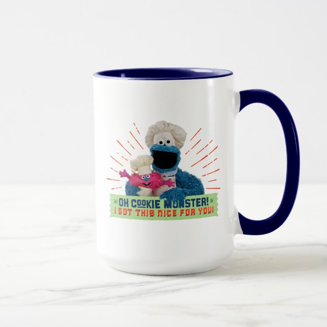 Oj Cookie Monster! Jag Fick Den Här Till Dig Mugg (Höger)