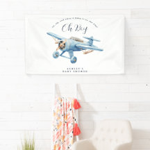 Oj då! Äventyr väntar Flygplanspojke Baby Shower