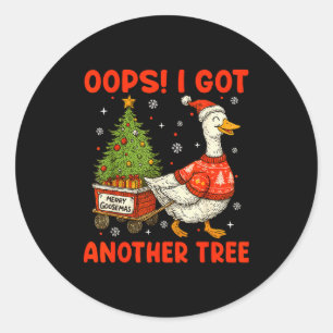 Oj då fick jag ett annat träd Merry Goosemas Dumma Runt Klistermärke