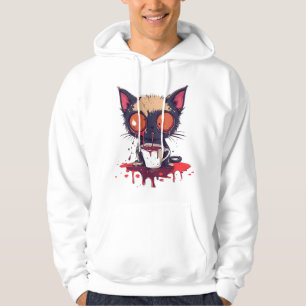 Oj då Meow Sorglig Kawaii Katt Kaffeälskare Hoodie