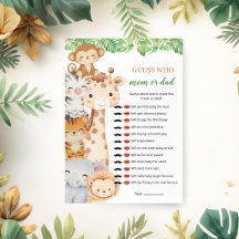 Oj då! Safari Baby Shower | Gissa vem? Mamma eller