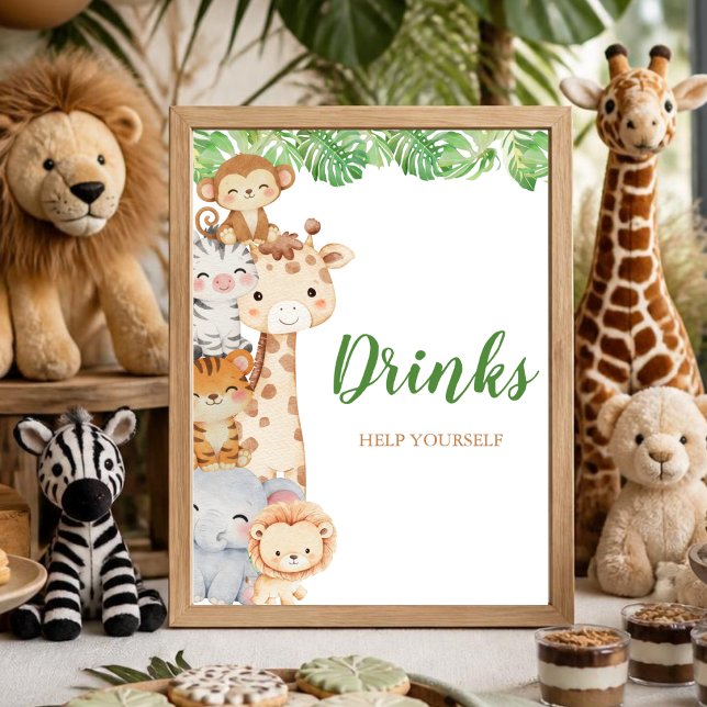 Oj då! Safari-ställ | Dricksbordsskylt Poster (Skapare uppladdad)