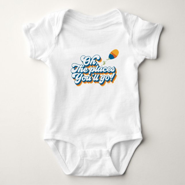 Oj, de platser du kommer att gå! Citat med ballong T Shirt (Framsida)