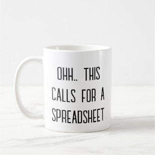 Oj, det här kräver ett kalkylblad, Dataanalytiker Kaffemugg