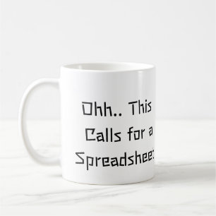 Oj, det här kräver ett kalkylblad, Excel-hjälte  Kaffemugg