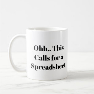 Oj, det här kräver ett kalkylblad, Excel-nörd roli Kaffemugg