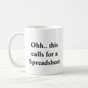 Oj, detta kräver ett kalkylblad, chef & redovisnin kaffemugg