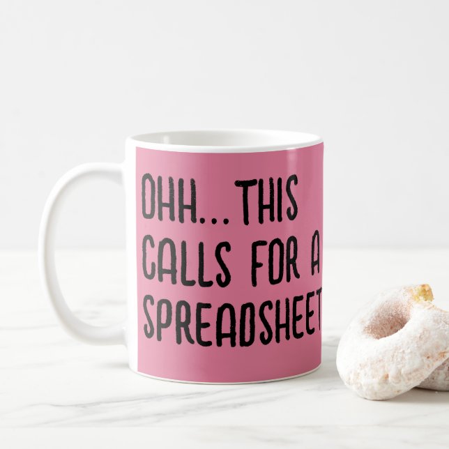 Oj detta kräver ett kalkylblad, Rolig revisor Kaffemugg (Med munk)