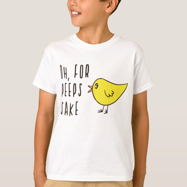 Oj för pepar, gör Cute Påsk Chick lustigt T Shirt (Framsida)