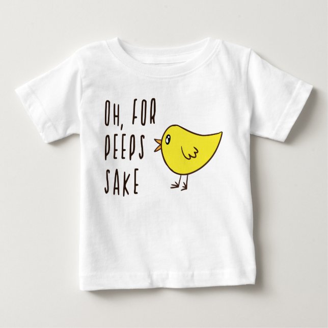 Oj för pepar som gör Cute Adsible Chick Påsk Funny T Shirt (Framsida)