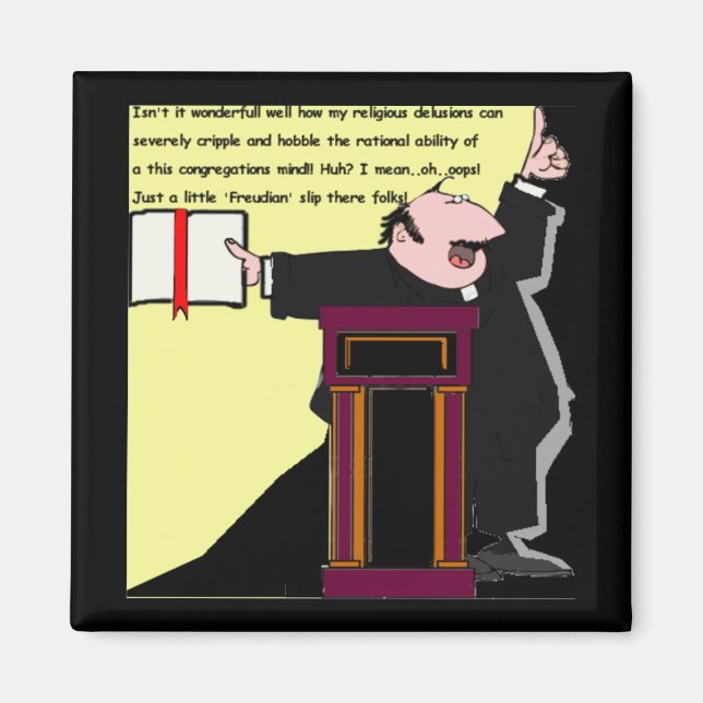 Oj! Freudian Slip av preaktorn - lustig Magnet (Framsidan)
