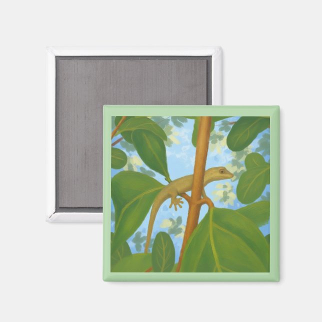 Oj! Gecko-målning Magnet (Front/Back)