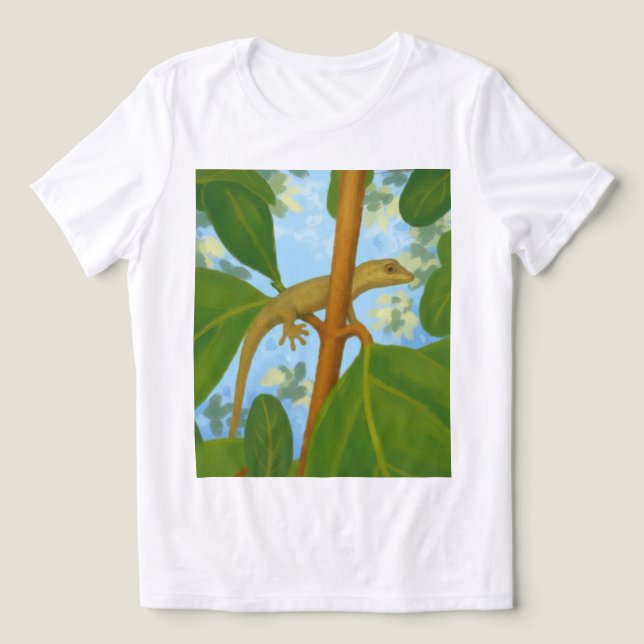 Oj! Gecko-målning T Shirt (Design Framsida)