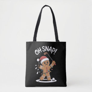 Oj Gingerbreadman Golfare Golf Jul Xmas Tygkasse