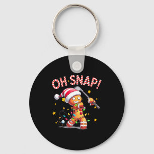 Oj Gingerbreadman Jul Golfer Golf Jul Nyckelring