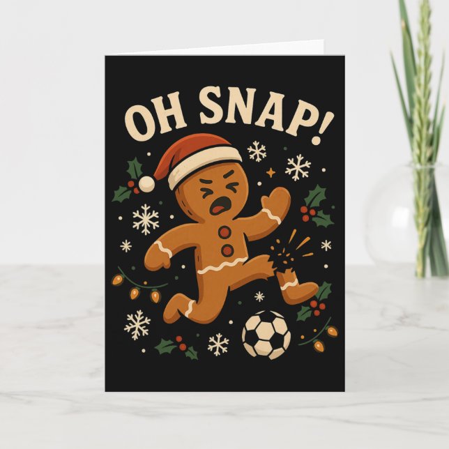Oj Gingerbreadman Julfotboll _1  Kort (Framsida)