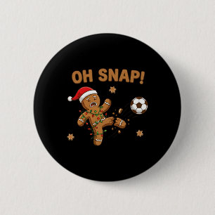 Oj Gingerbreadman Julfotboll Knapp