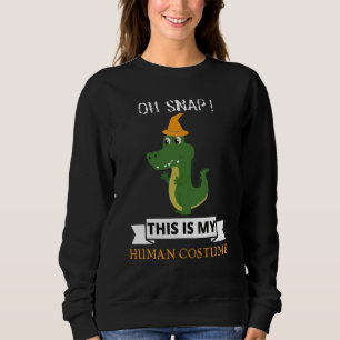 Oj, grön alligator, detta är min människo-dräkt t shirt