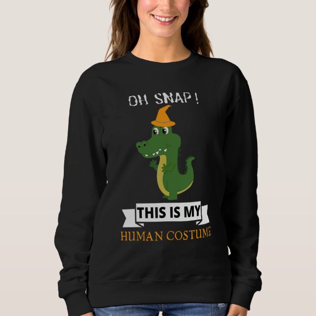 Oj, grön alligator, detta är min människo-dräkt t shirt (Framsida)