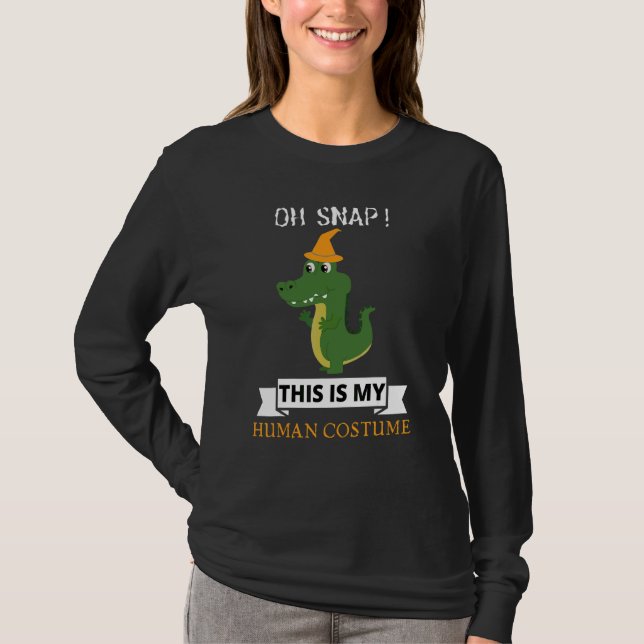 Oj, grön alligator, detta är min människo-dräkt t shirt (Framsida)
