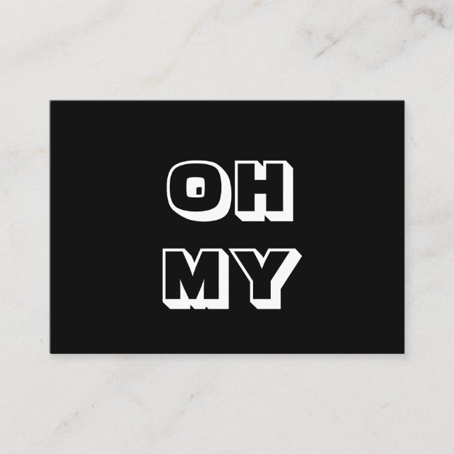 Oj, gud, svart, vitt kort (Framsida)