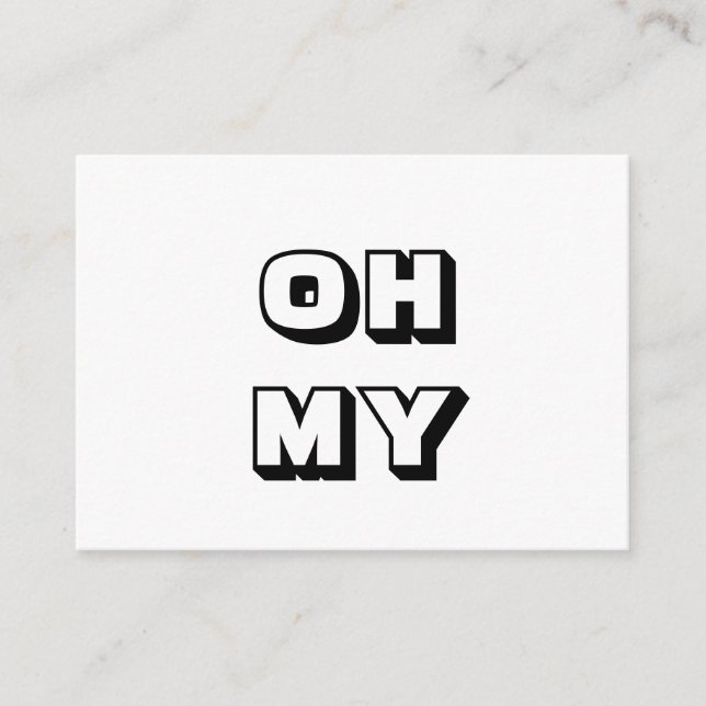 Oj, gud, svart, vitt kort (Framsida)