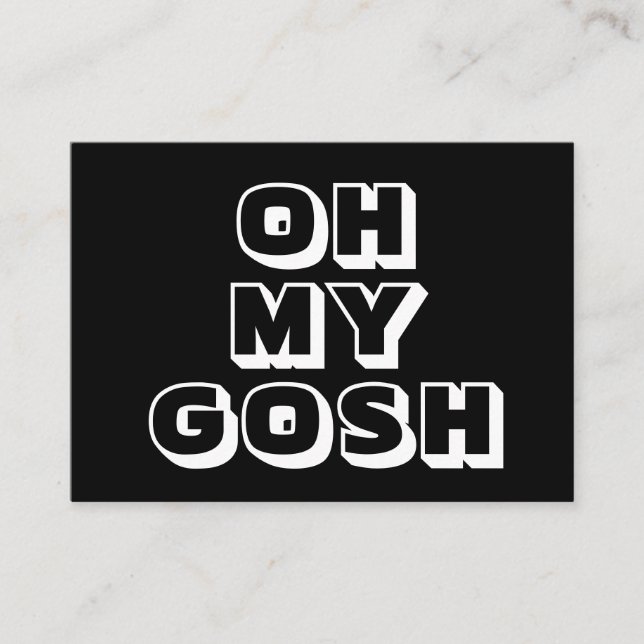 Oj, gud, svart, vitt kort (Framsida)