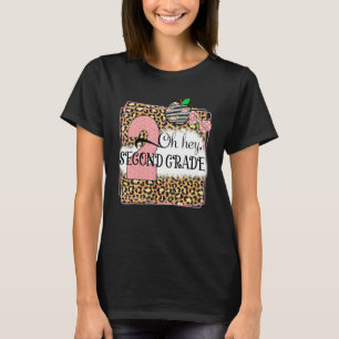 Oj hej andra klass leopard tillbaka till skolan ba t shirt