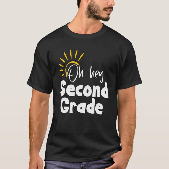 Oj Hej lärare i andra klass Elev i 2:a klass tillb T Shirt (Framsida)
