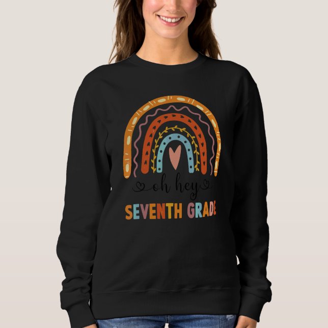 Oj Hej Sjunde Klass Lärare Elev 7:e Klass Baksida T Shirt (Framsida)