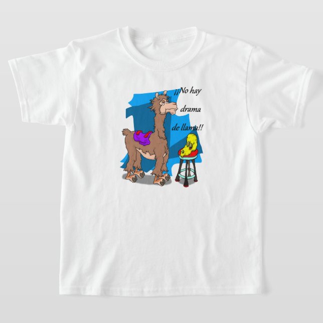 Oj, inget hay drama de llama! 2 t shirt (Laydown)