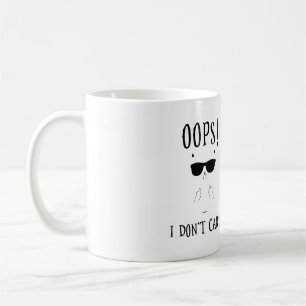 Oj! Jag bryr mig inte! Funny kaffekoffeadress Kaffemugg