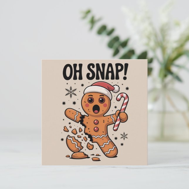 Oj! Julpepparkakor Santa hatt  Julkort (Stående Fram)