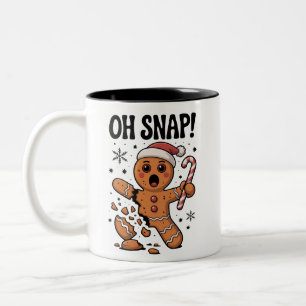 Oj! Julpepparkakor Santa hatt Två-Tonad Mugg