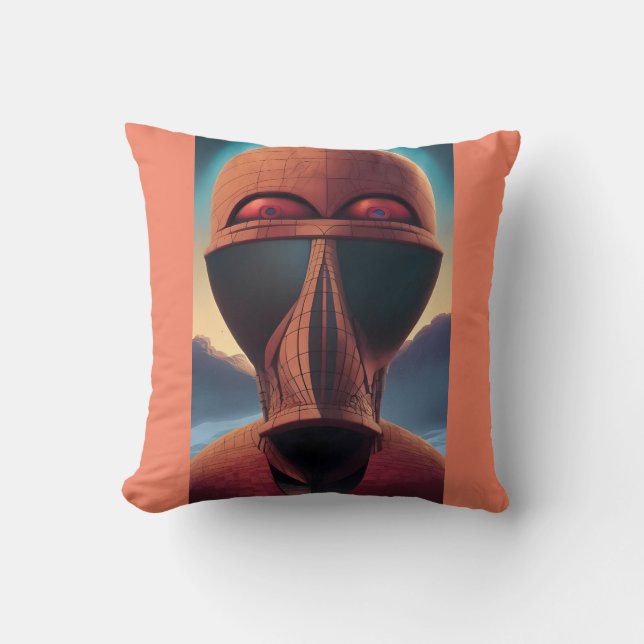 Oj Ken Gage Psychedelic Sci-Fi Kudde (Framsida)