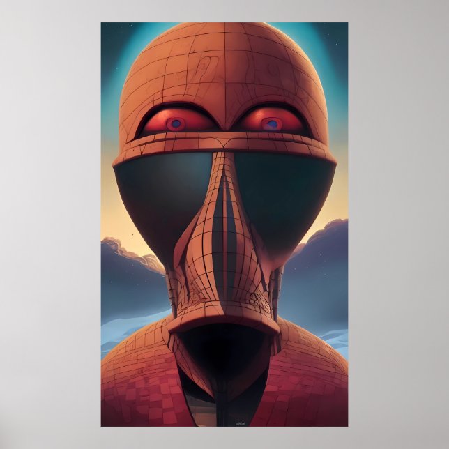 Oj Ken Gage Psychedelic Sci-Fi Poster (Framsidan)