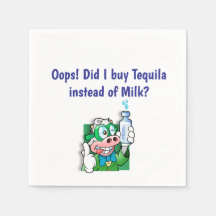 "Oj. Köpte jag Tequila?" Roligt Cocktail Napkin