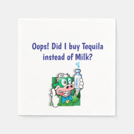 "Oj. Köpte jag Tequila?" Roligt Cocktail Napkin Pappersservett