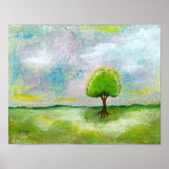 Oj Lycklig Dag-utskriften Poster från originalmåln (Framsidan)