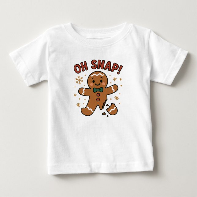 Oj, nej! Rolig Gingerbread Cookie Juldesign T Shirt (Framsida)