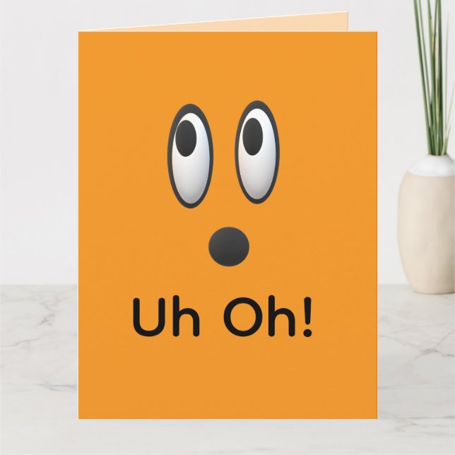 Oj Oj, ledsen Emoji Glad sen födelsedag Kort (Framsida)