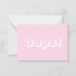 Oj, oj! Ljust rosa, modernt, fetstil Rådkort