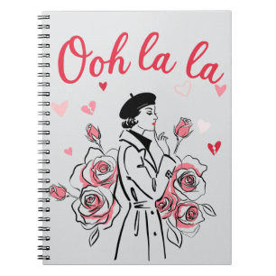 Oj Oj Oj Paris Flicka – Romantisk Fransk Estetik Anteckningsbok