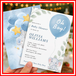 Oj poj baby shower inbjudningar