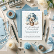 Oj Pojke Äventyr Baby Shower Valp Varm Luft Ballon