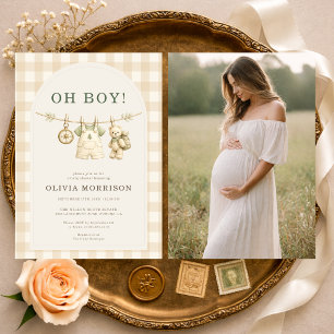Oj, pojke! Äventyr väntar Foto Baby Shower Inbjudningar