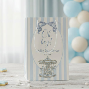 Oj pojke! Karusell Blå Fransk Baby Shower
