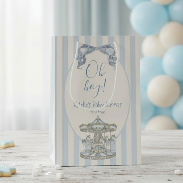 Oj pojke! Karusell Blå Fransk Baby Shower (Skapare uppladdad)