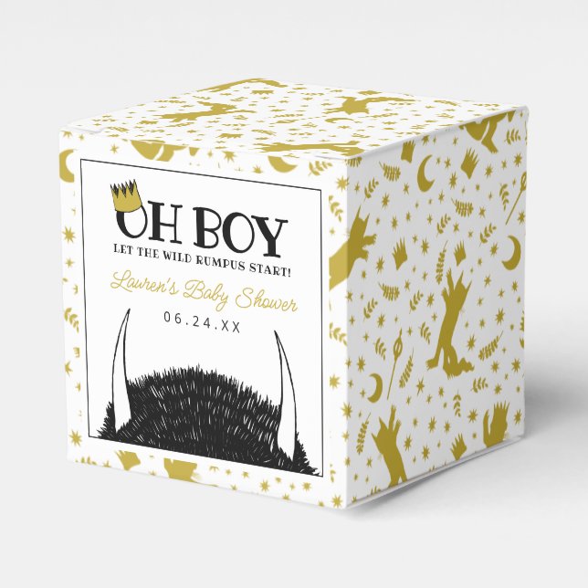 Oj pojke | Låt den vilda stojet börja Baby Shower Presentaskar (Framsidan Sidan)