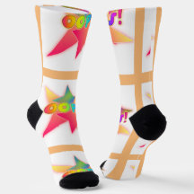 Oj! Quirky Tecknad Bok Jargon Cabin Socks